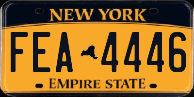 NY license plate FEA4446