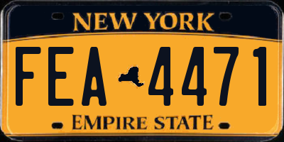 NY license plate FEA4471