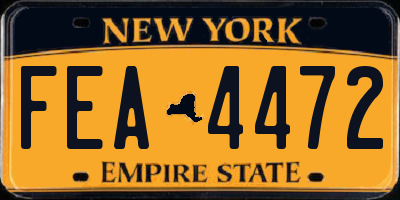 NY license plate FEA4472