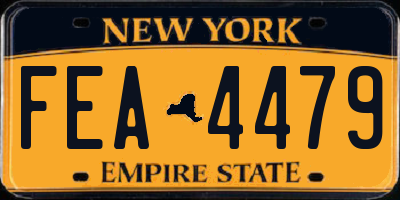NY license plate FEA4479