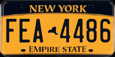 NY license plate FEA4486