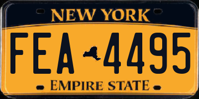 NY license plate FEA4495