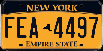 NY license plate FEA4497