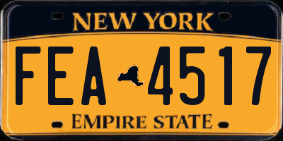 NY license plate FEA4517