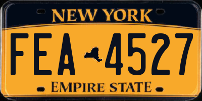 NY license plate FEA4527