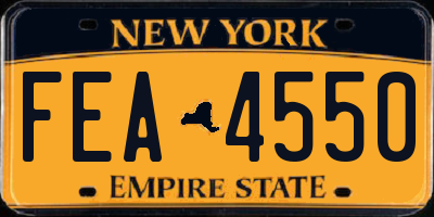 NY license plate FEA4550