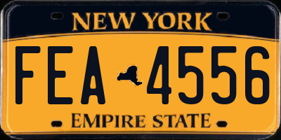 NY license plate FEA4556