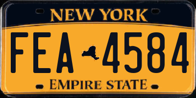 NY license plate FEA4584