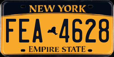 NY license plate FEA4628