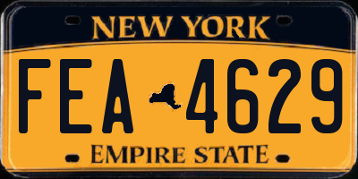 NY license plate FEA4629