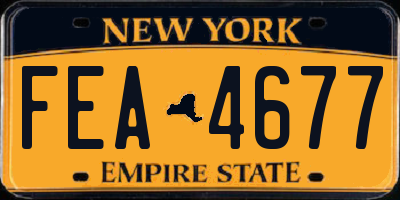 NY license plate FEA4677
