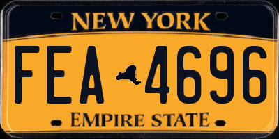 NY license plate FEA4696