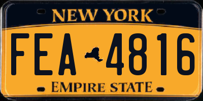 NY license plate FEA4816