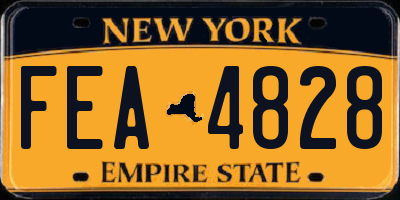 NY license plate FEA4828