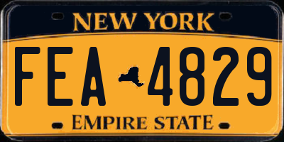 NY license plate FEA4829