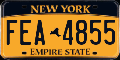 NY license plate FEA4855