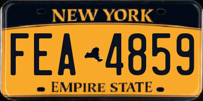 NY license plate FEA4859