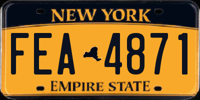 NY license plate FEA4871