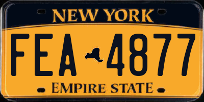 NY license plate FEA4877