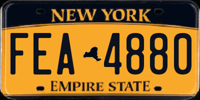 NY license plate FEA4880