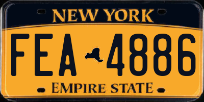 NY license plate FEA4886