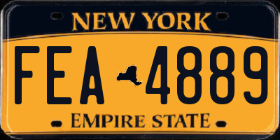 NY license plate FEA4889