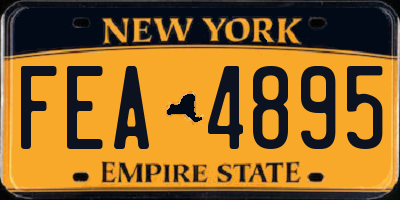 NY license plate FEA4895