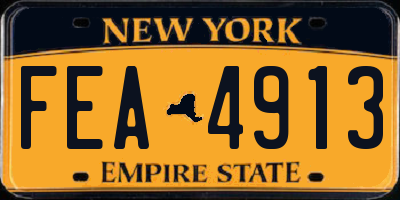 NY license plate FEA4913