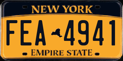 NY license plate FEA4941
