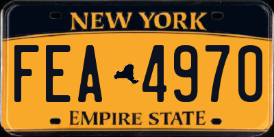 NY license plate FEA4970
