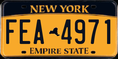 NY license plate FEA4971