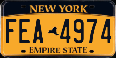 NY license plate FEA4974
