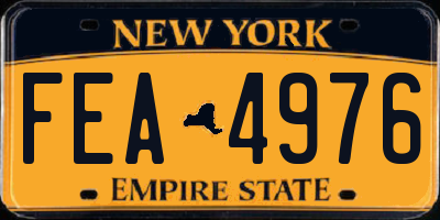 NY license plate FEA4976
