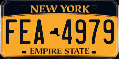 NY license plate FEA4979