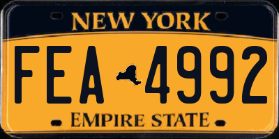 NY license plate FEA4992