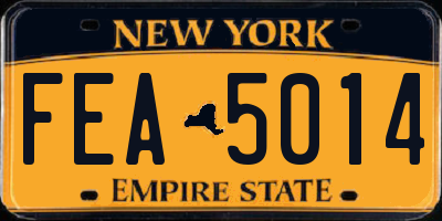 NY license plate FEA5014