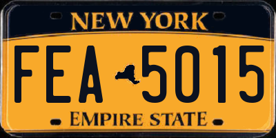 NY license plate FEA5015