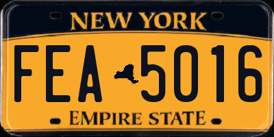 NY license plate FEA5016
