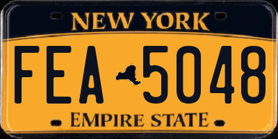 NY license plate FEA5048
