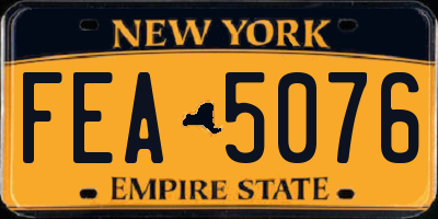 NY license plate FEA5076