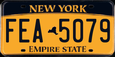 NY license plate FEA5079