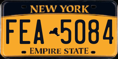 NY license plate FEA5084
