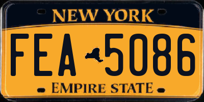 NY license plate FEA5086
