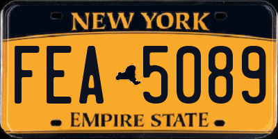 NY license plate FEA5089