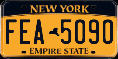 NY license plate FEA5090