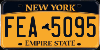 NY license plate FEA5095