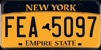 NY license plate FEA5097