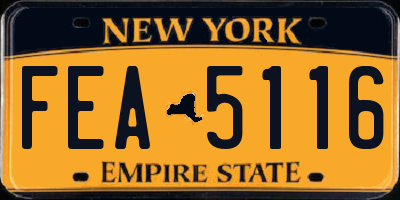 NY license plate FEA5116