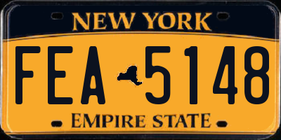 NY license plate FEA5148