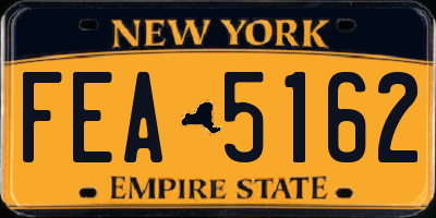 NY license plate FEA5162